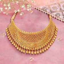 PG 22K Gold Necklace - Royal Lotus Design