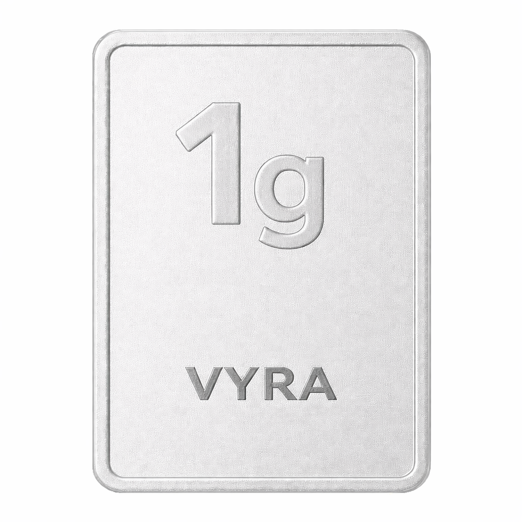 PG 1 Gram Silver Mint Bar 24k (99.9%)